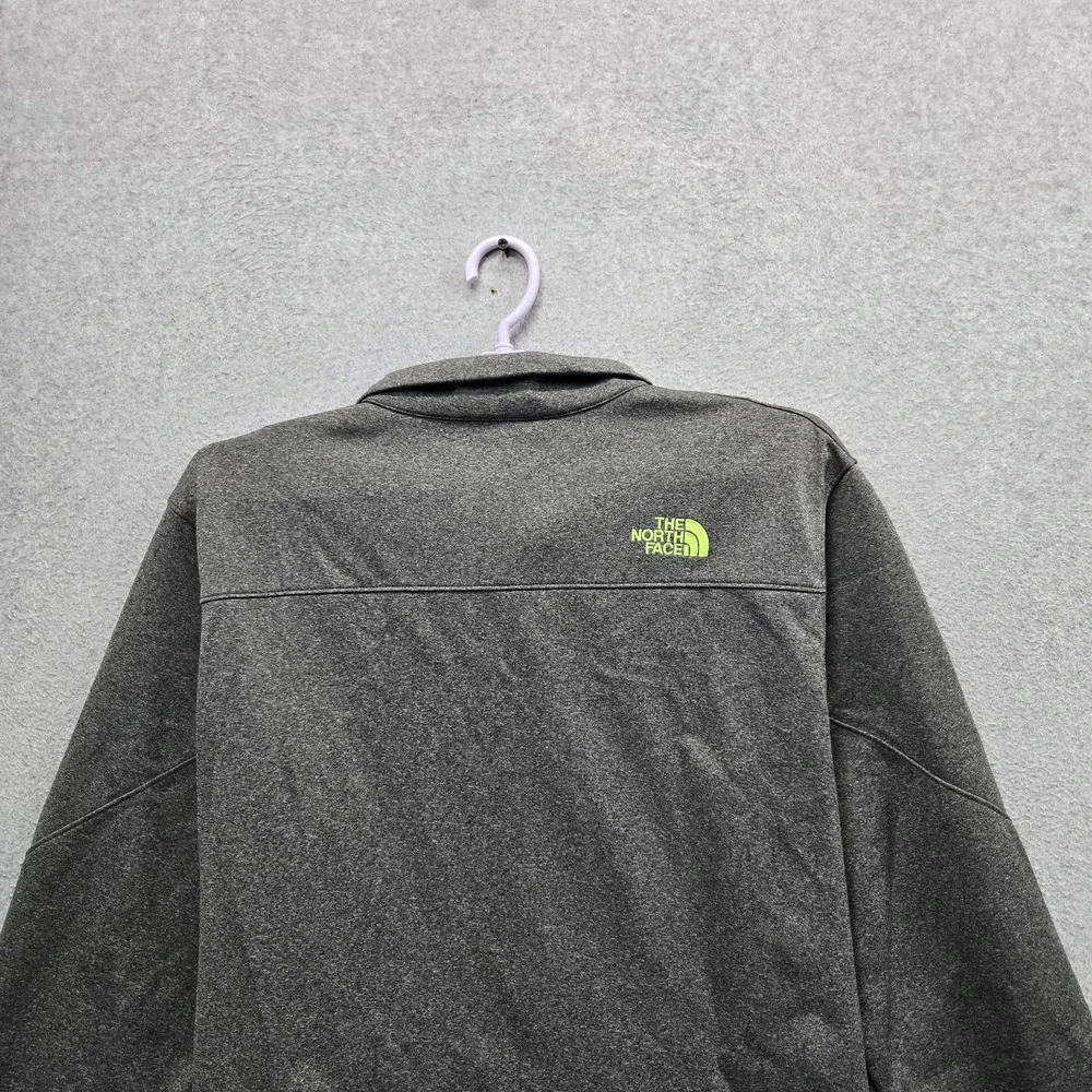 The North Face Men Jacket XL Gray Embroidered Fleece Logo Ridgwell Softshell